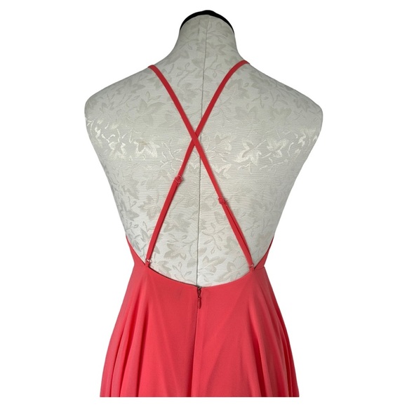 Lulu’s Mythical Kind of Love Coral Pink Maxi Dress Size Small - Picture 10 of 14